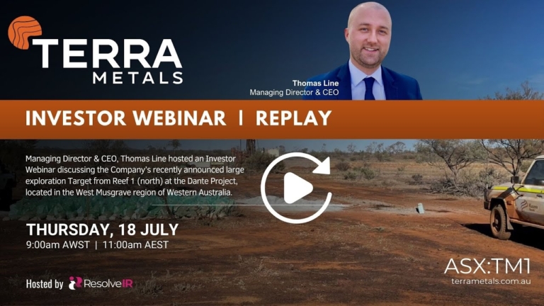 Terra Metals (ASX:TM1) Investor Webinar | hosted by MD/CEO Thomas Line